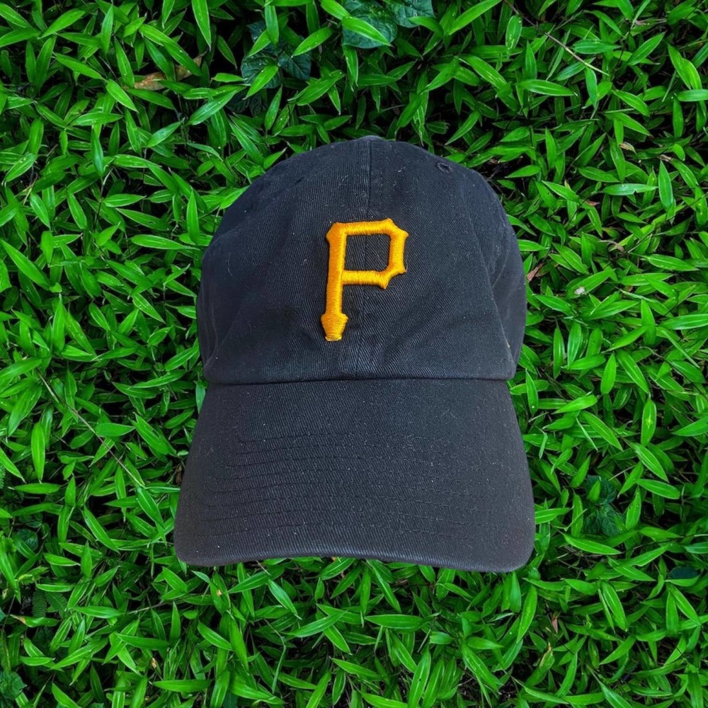 Pittsburgh Pirates Baseball '47 Brand Black Cotton Strapback Dad Cap Hat